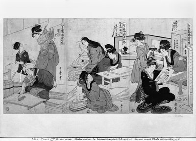 Making prints by Kitagawa Utamaro
